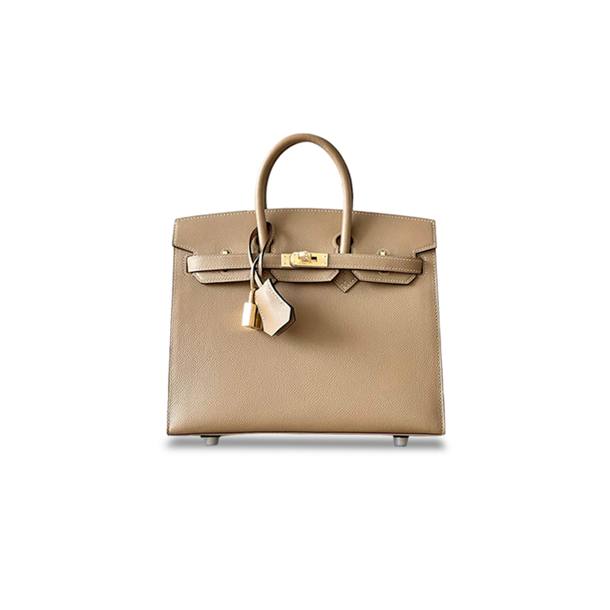 HERMES MASTER BIRKIN 25 OUTER SEAM EPSOM BISCUIT GOLD BUCKLE BK308QTGSS (25*20*13cm)